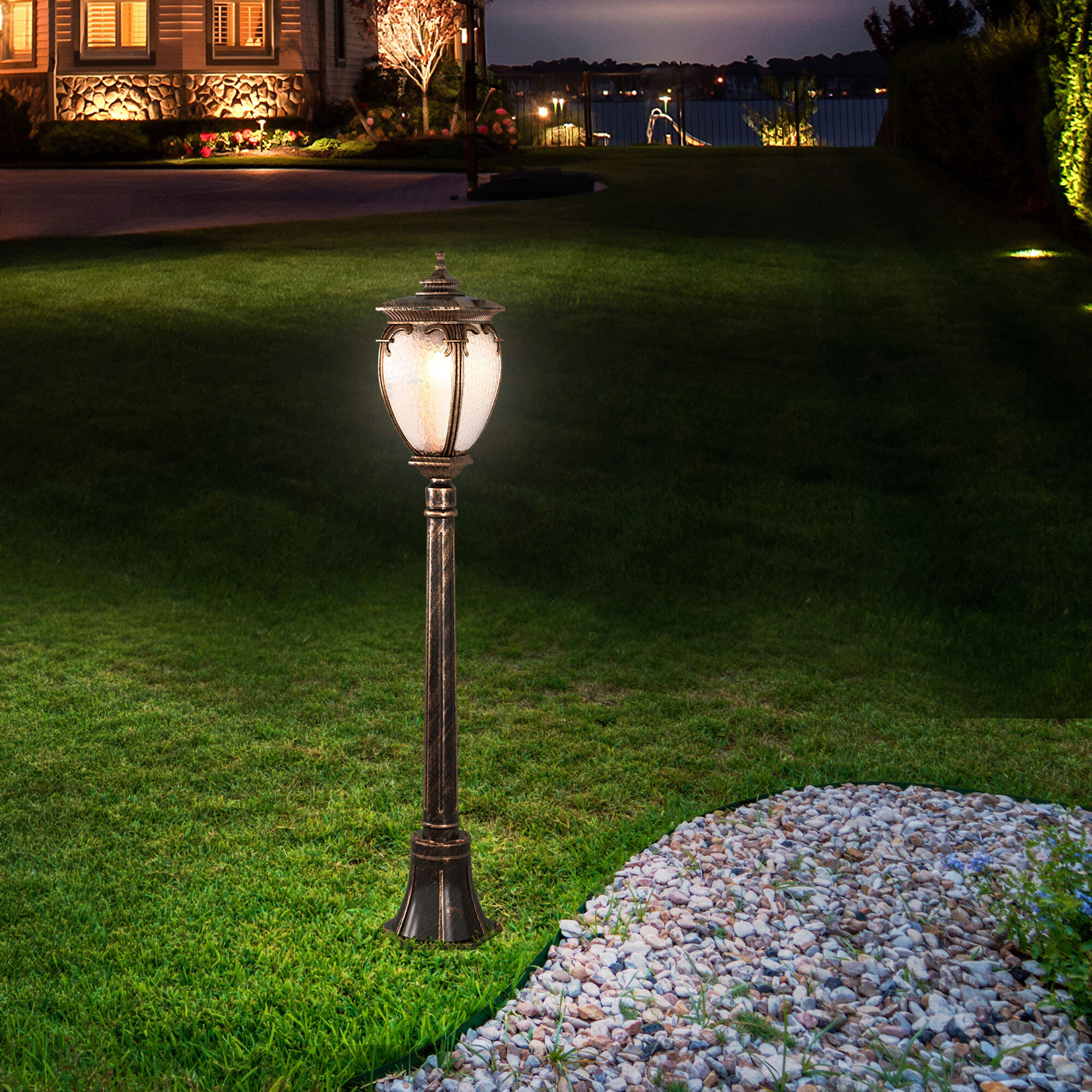 Уличный светильник Elektrostandard GLYF-8024F черное золото