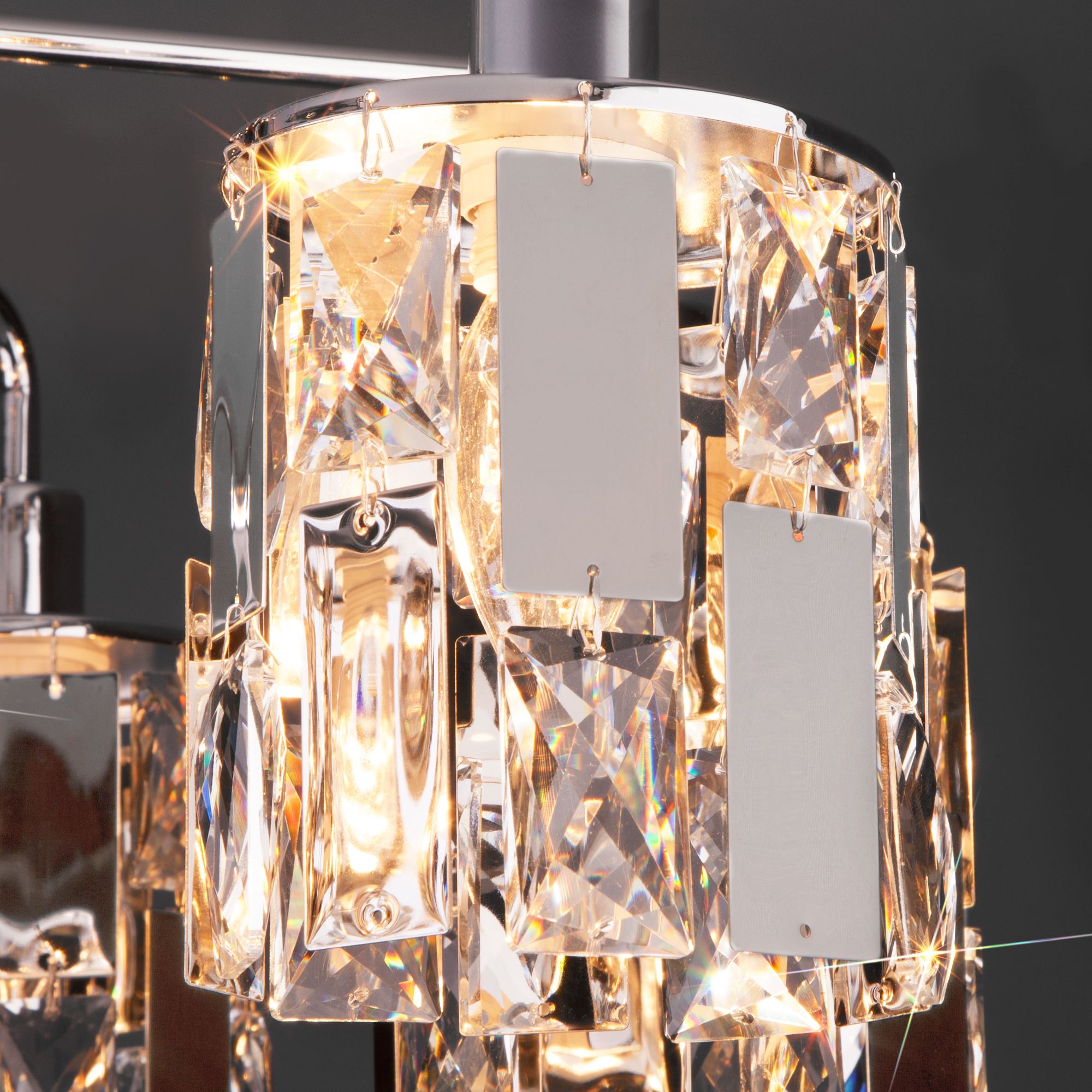 Светильник Eurosvet 10101/5 хром/прозрачный хрусталь Strotskis