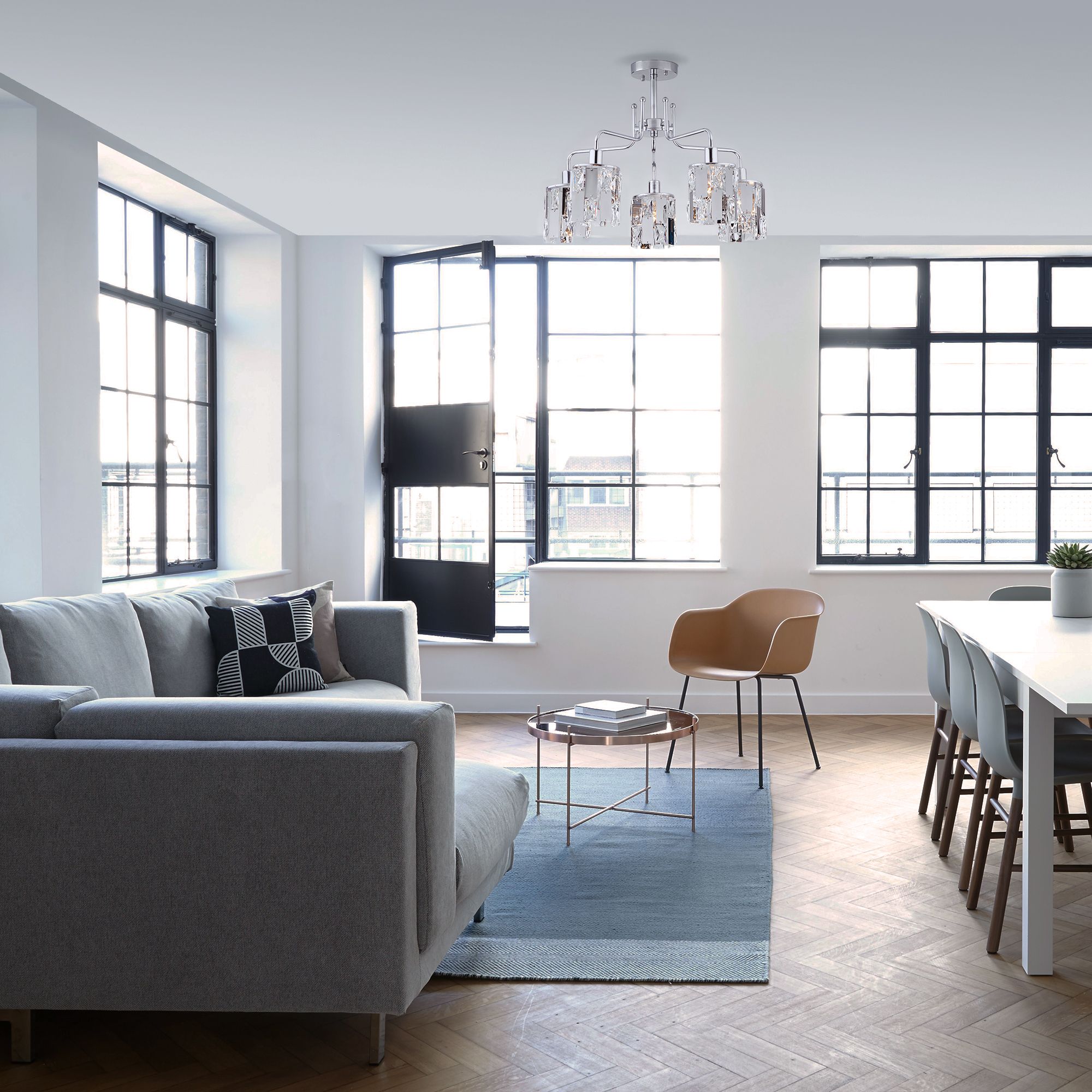 Светильник Eurosvet 10101/5 хром/прозрачный хрусталь Strotskis