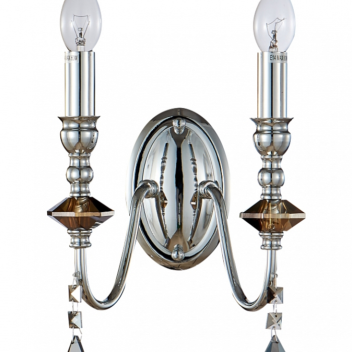 Бра Crystal Lux MERCEDES AP2 CHROME/SMOKE