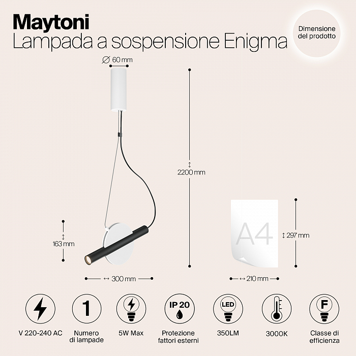 Светильник Maytoni MOD150PL-L5W3K
