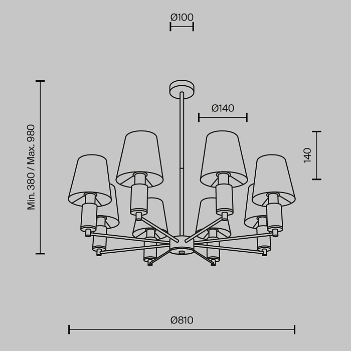 Maytoni MOD483PL-08BS