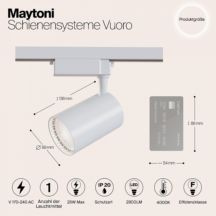 Трековая система Technical TR003-1-30W4K-W