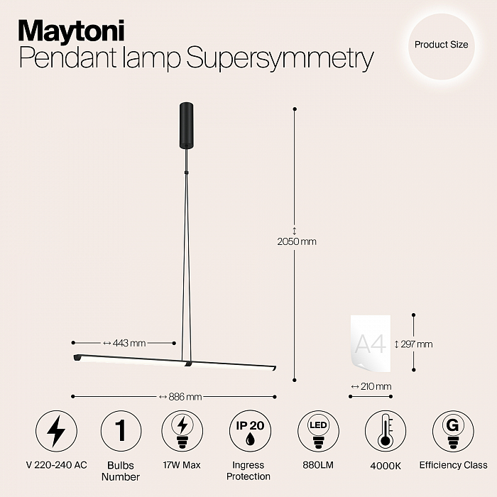 Светильник Maytoni P096PL-L11BK