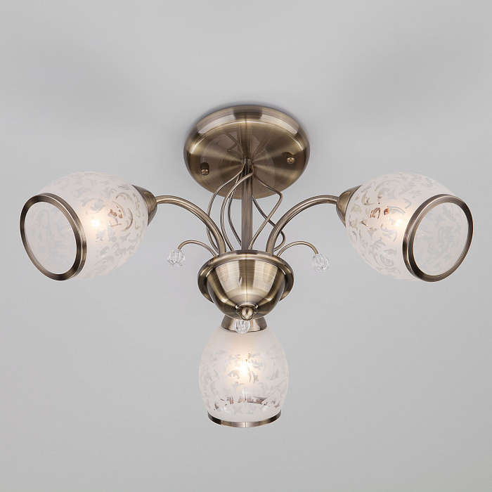 Люстра Eurosvet 30026/3 античная бронза