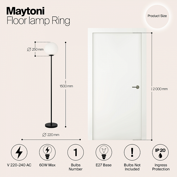 Торшер Maytoni MOD013FL-01B