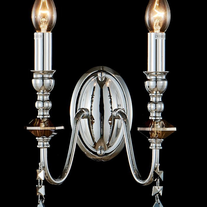 Бра Crystal Lux MERCEDES AP2 CHROME/SMOKE