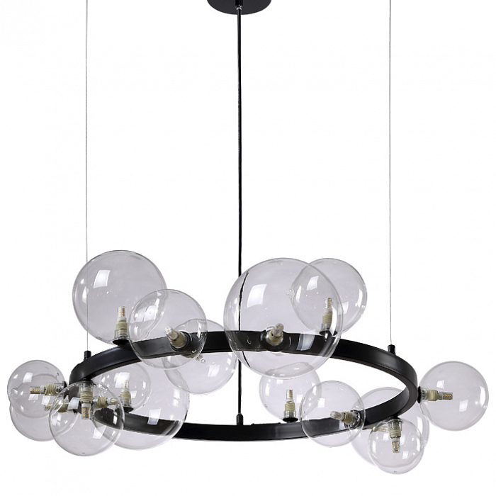 Люстра Crystal Lux AGATA SP15 V2 BLACK/TRANSPARENTE